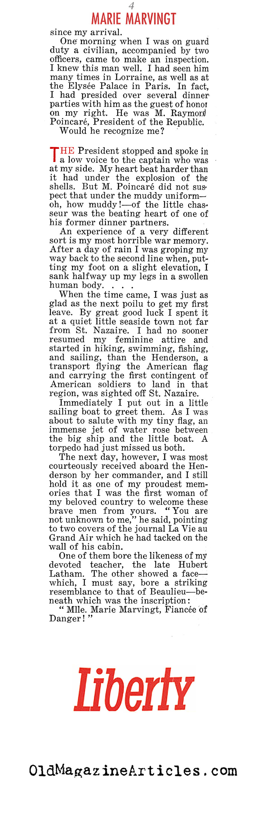 She Fought in the Trenches (Liberty Magazine, 1938)