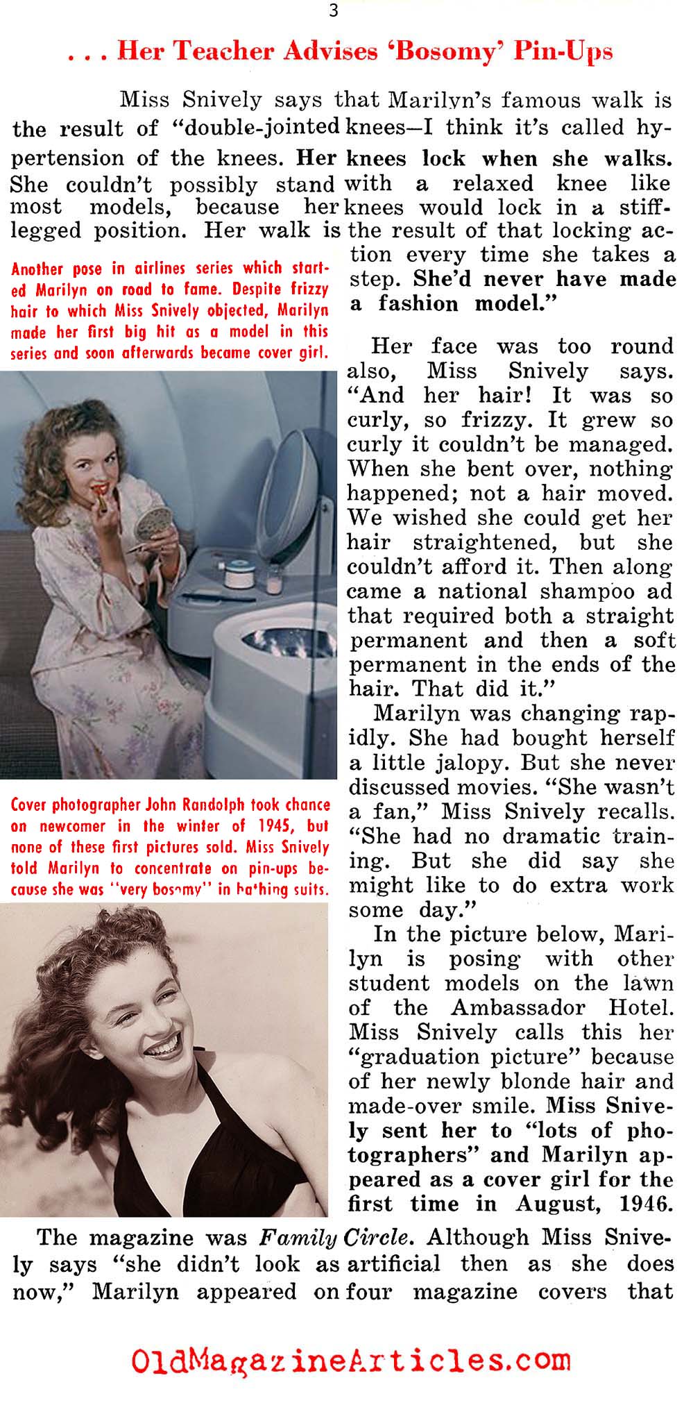 The Woman Who Created Marilyn Monroe (People Today Magazine, 1954)