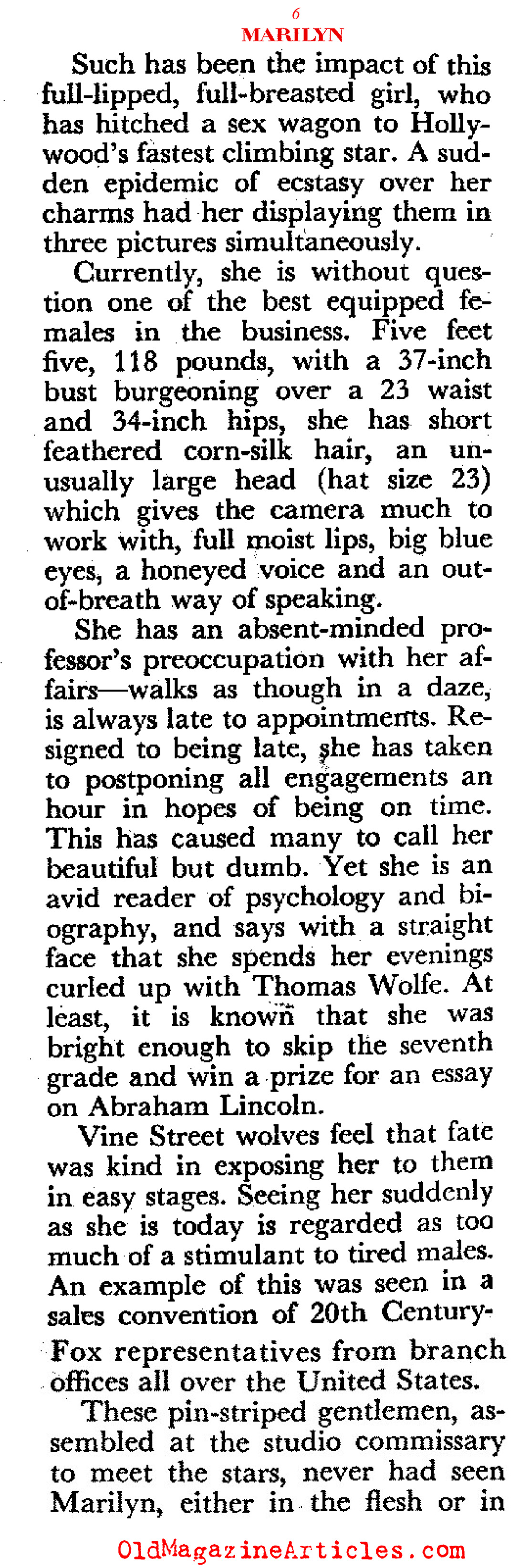 The Blowtorch Blonde (Coronet Magazine, 1952)