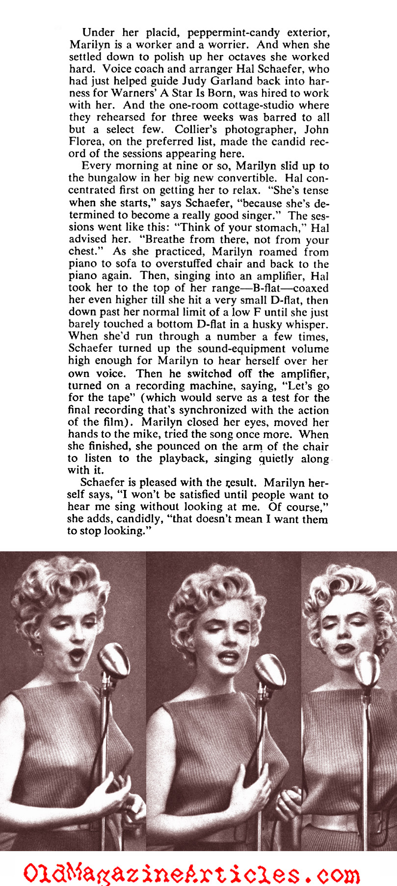 Marilyn Monroe Sings (Collier's Magazine, 1954)