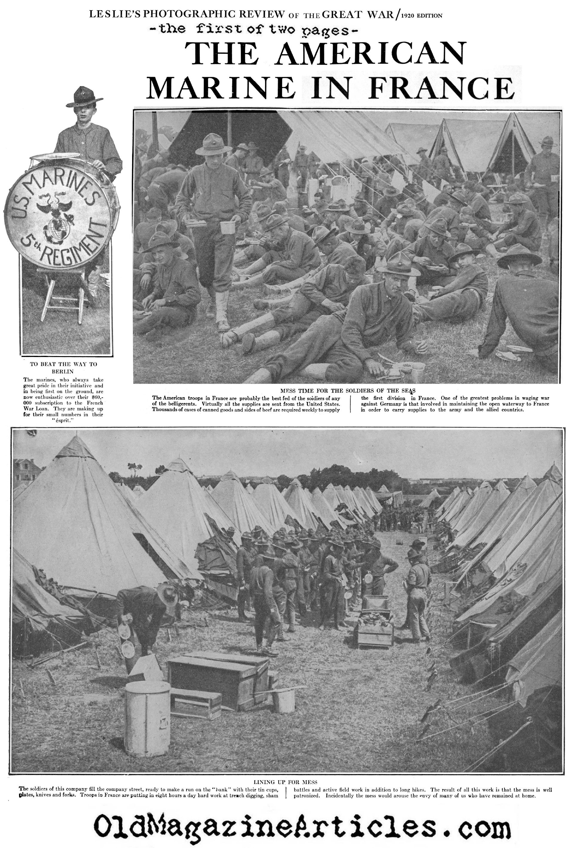The American Marine in France (Leslie's Weekly, 1920)