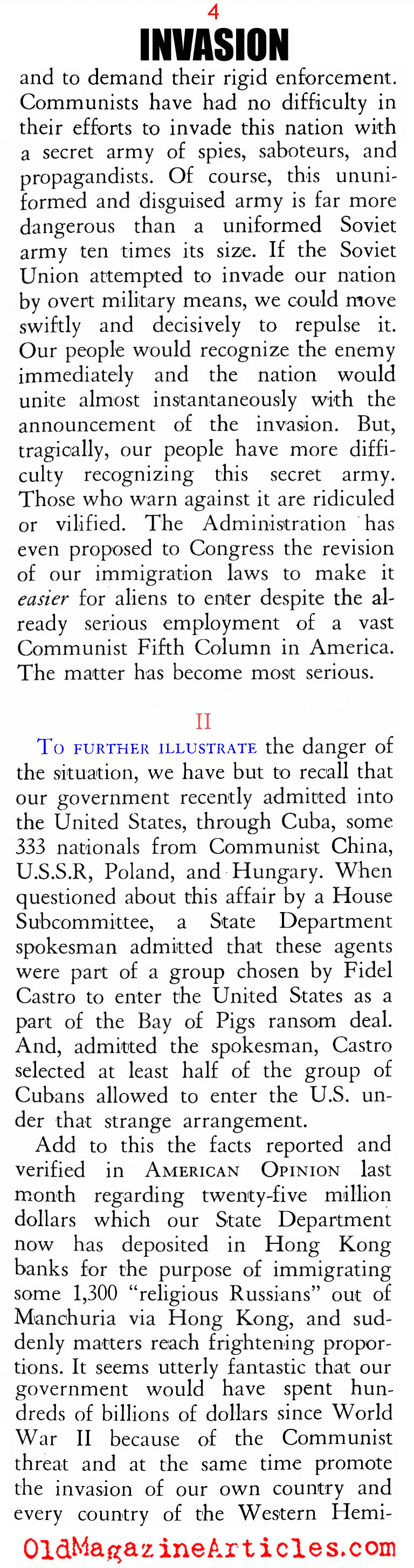 Russia's Fifth Column in America (American Opinion, 1964)