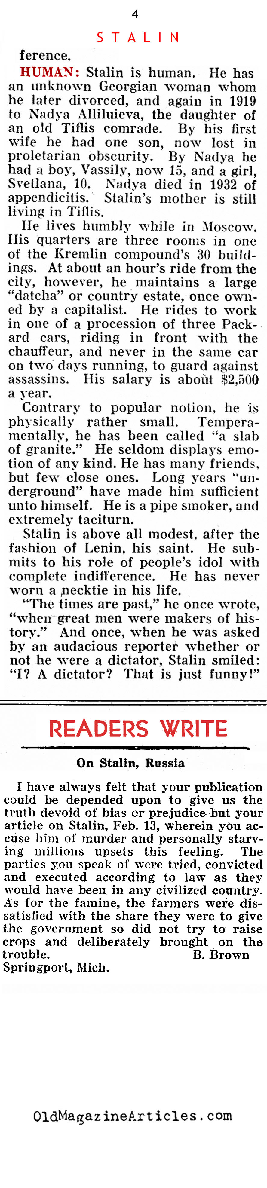 Meet Joseph Stalin (Pathfinder Magazine, 1937)
