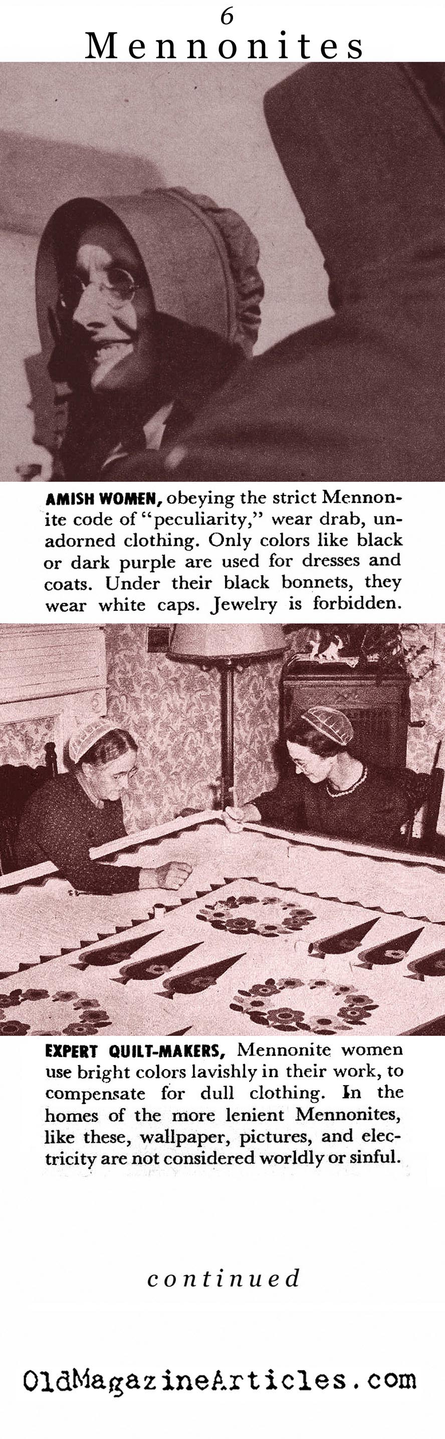 The Amish (Coronet Magazine, 1947)