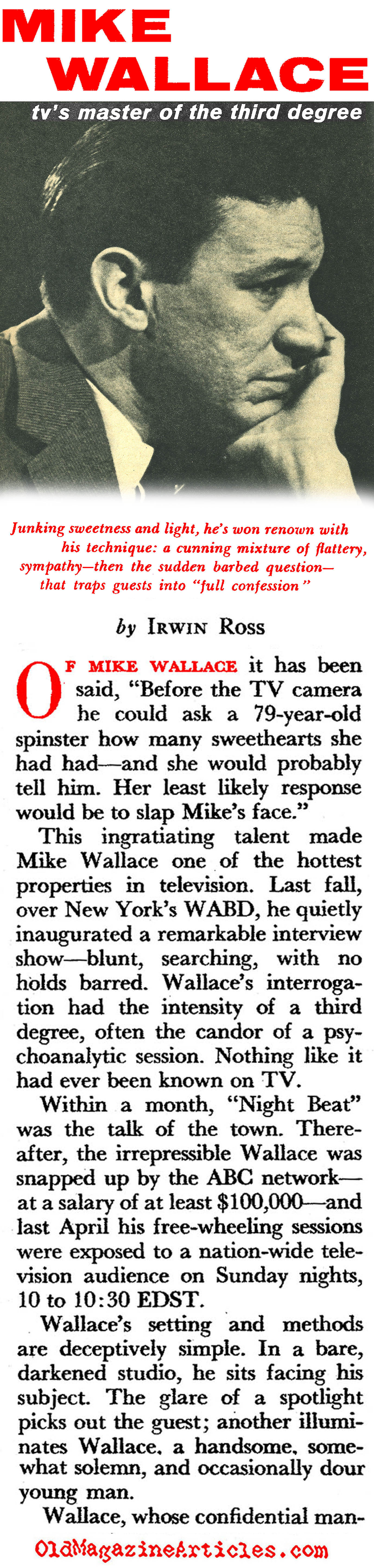 Mike Wallace of ABC (Pageant Magazine, 1957)