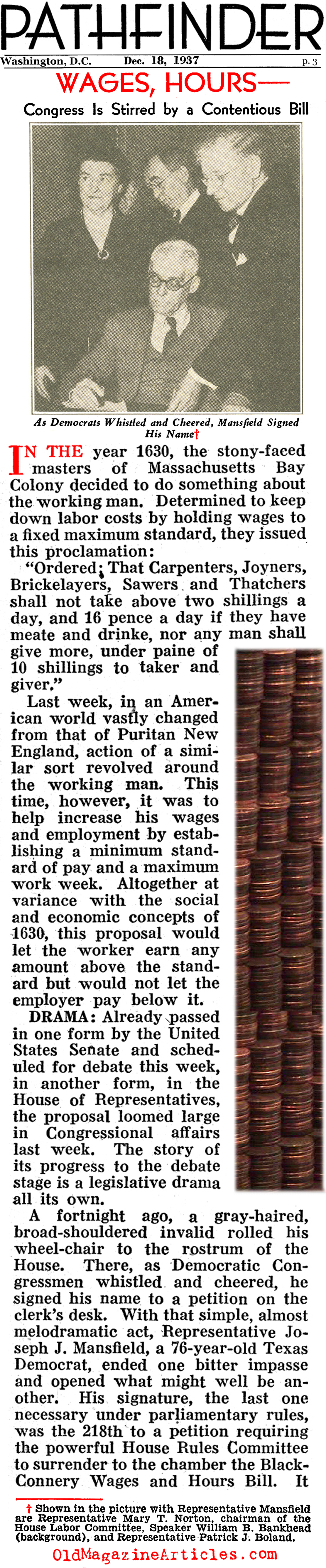 The Wages and Hours Bill (Pathfinder Magazine, 1937, 1938)