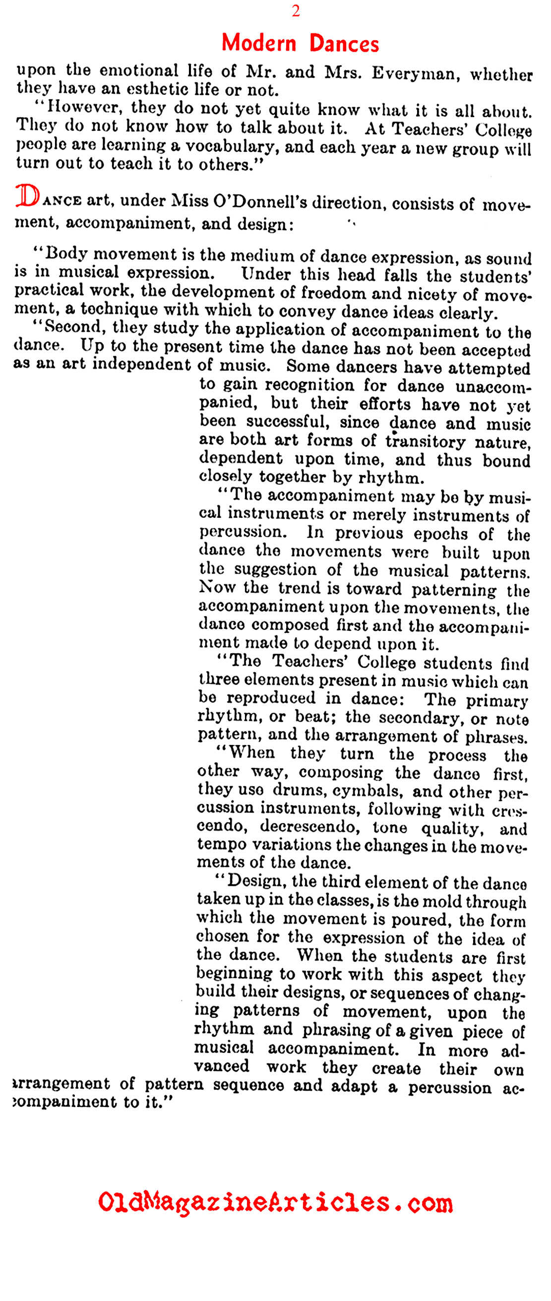 Modern Dance: Spreading the News (Literary Digest, 1933)