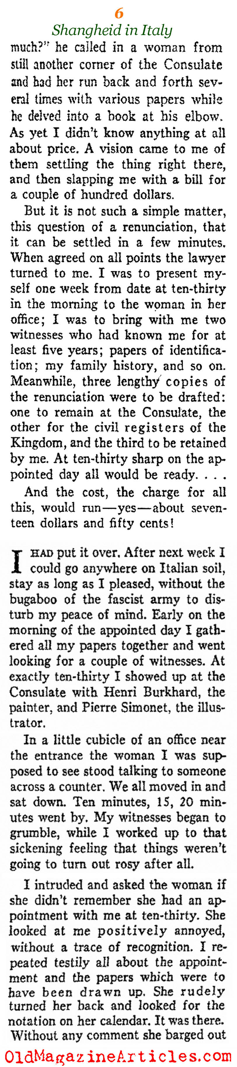Mussolini and the Italian Expatriots (Ken Magazine, 1938)