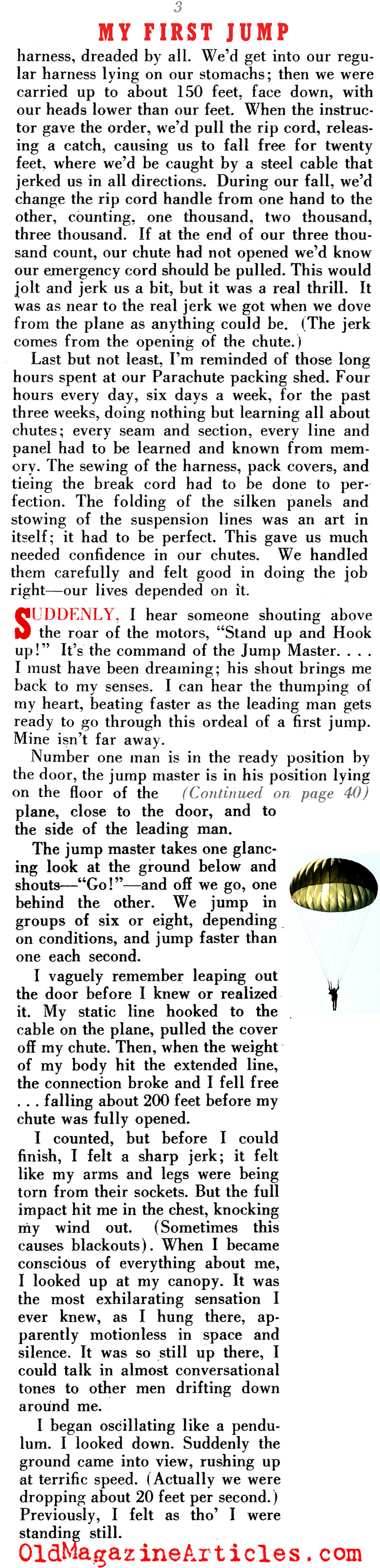 ''My First Jump (Sir! Magazine, 1942)