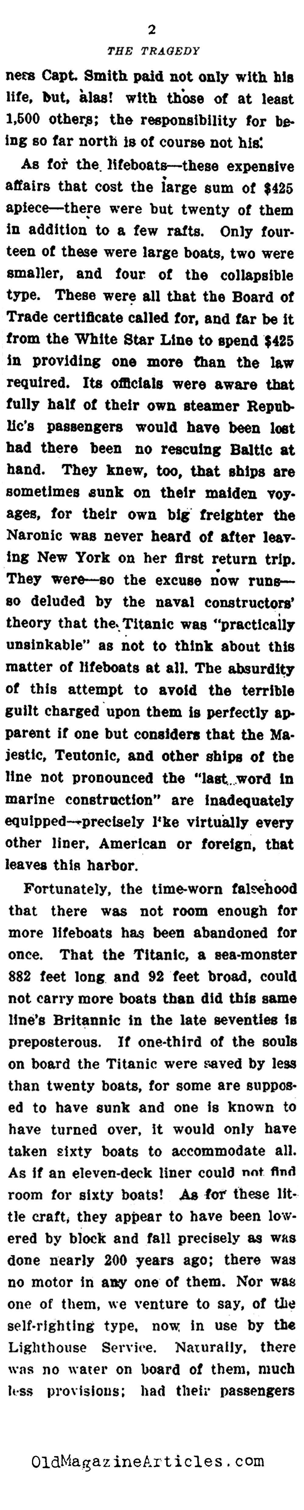 The <em>Titanic</em> Disaster (The Nation, 1912)
