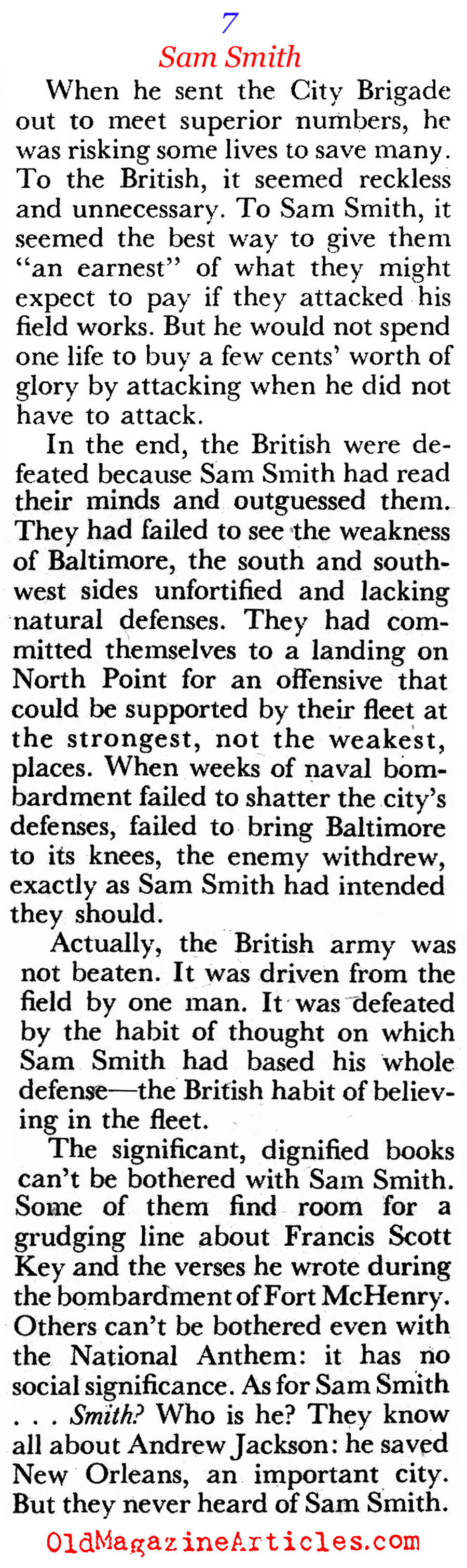 The Back Story of the Star-Spangled Banner (Coronet Magazine, 1948)