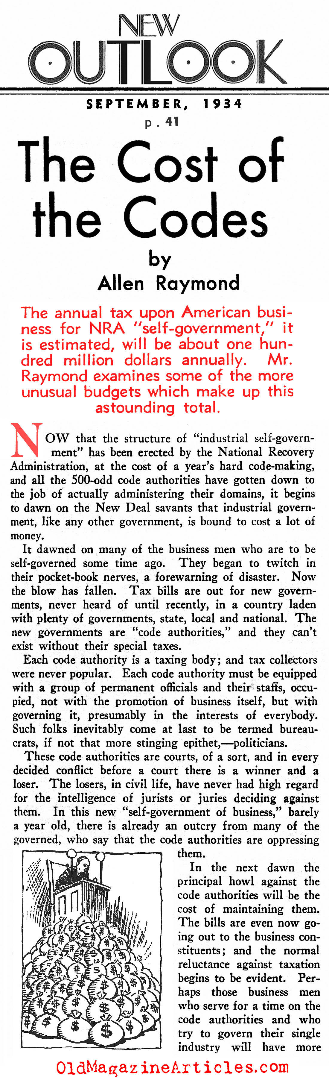 The Problem With Codes (New Outlook, 1934)