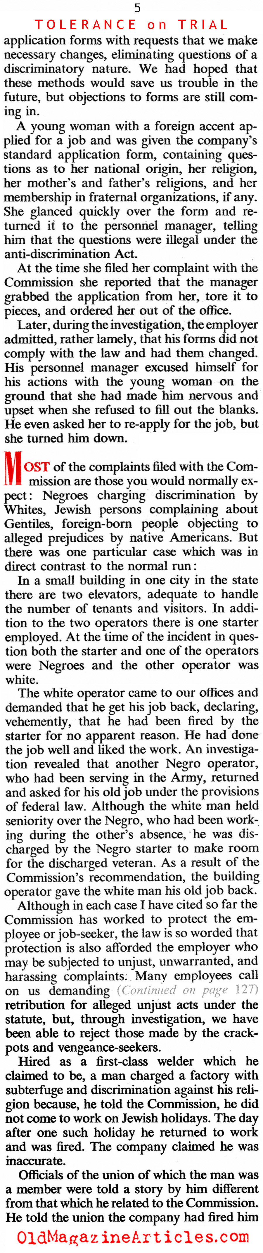 Confronting the Bigots (The American Magazine, 1946)