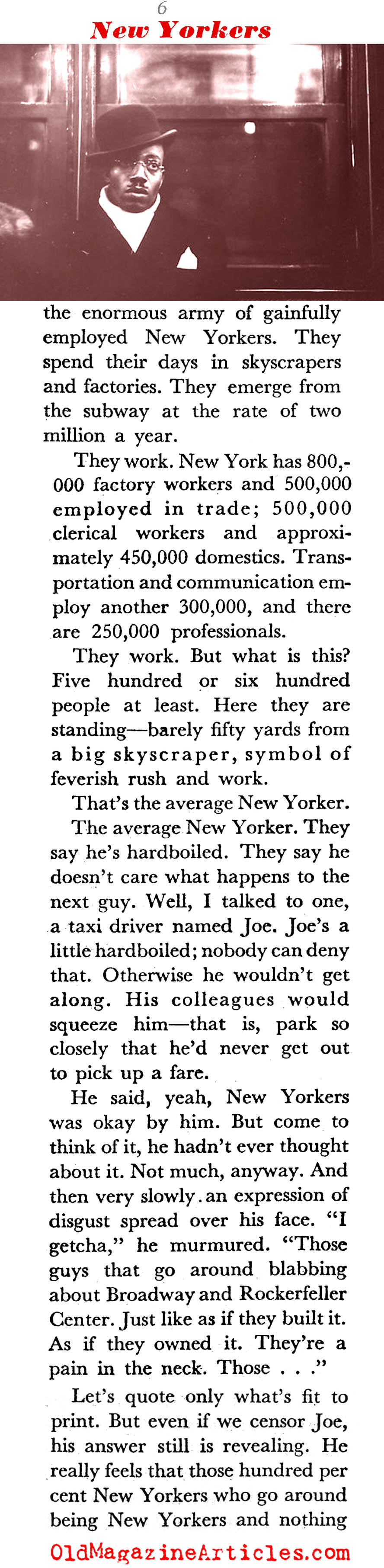 In Search of the Average New Yorker (Coronet Magazine, 1941)