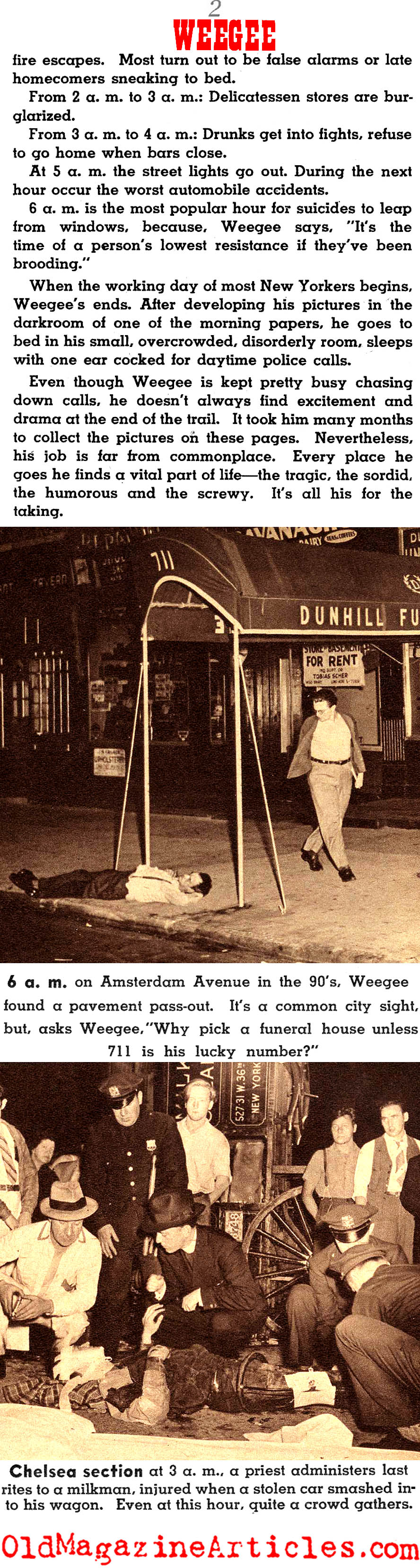 Weegee's New York (Spot Magazine, 1941)