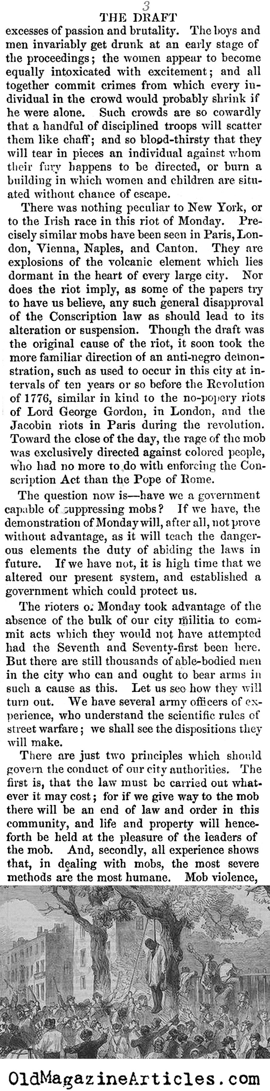 The New York City Draft Riot (Harper's Weekly, 1863)