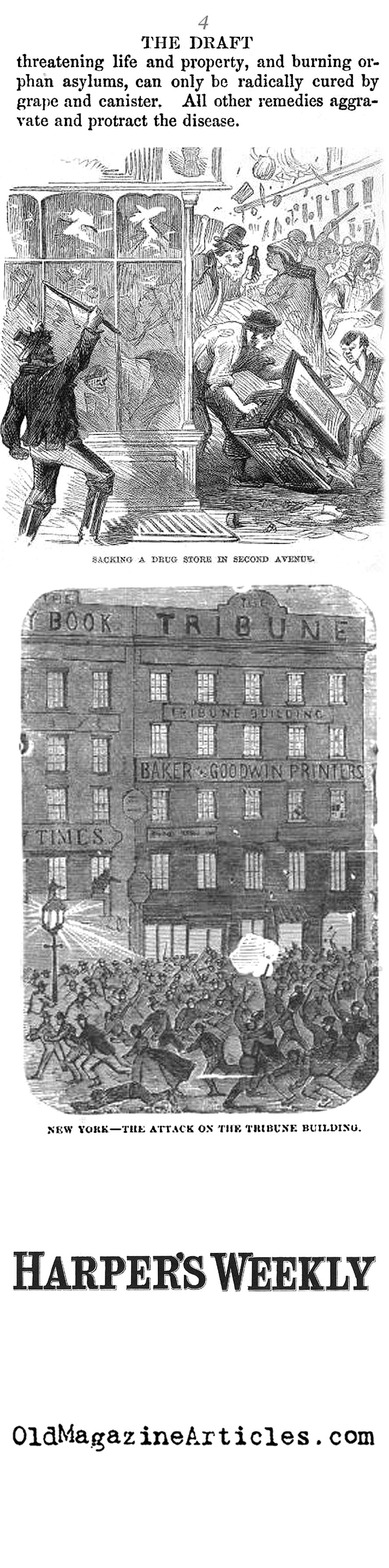 The New York City Draft Riot (Harper's Weekly, 1863)