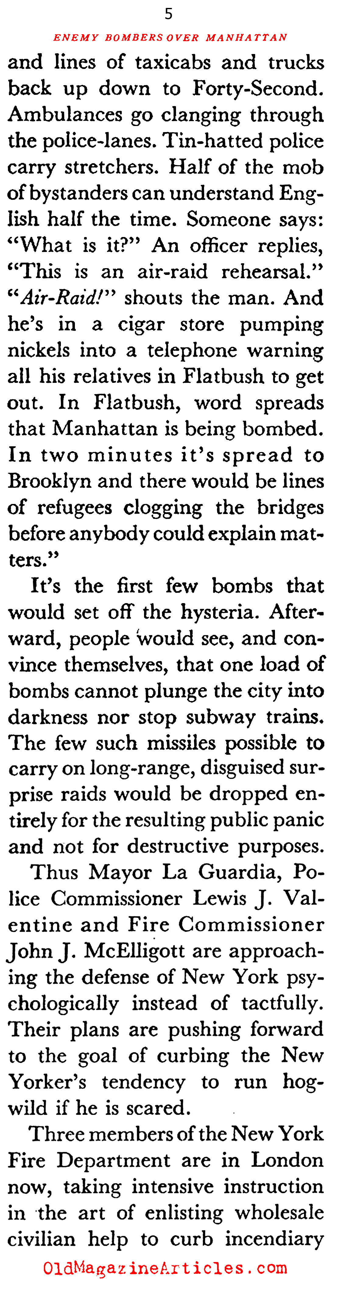 New York Beneath a Bombsight (Coronet Magazine, 1941)