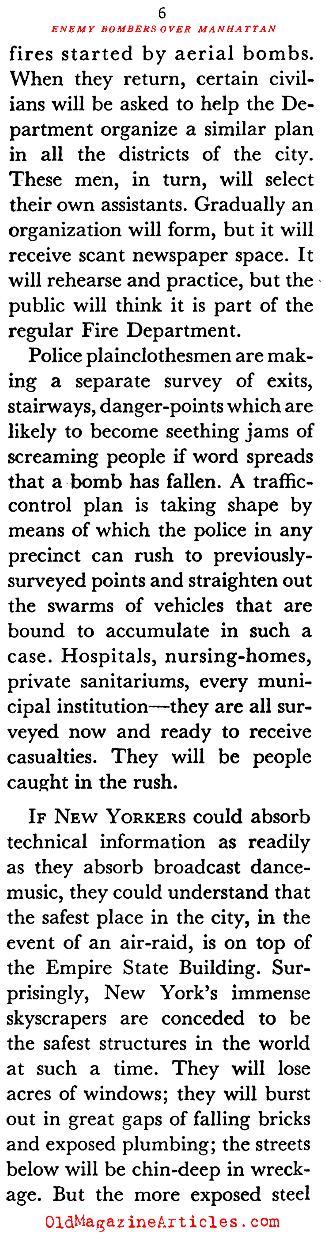 New York Beneath a Bombsight (Coronet Magazine, 1941)