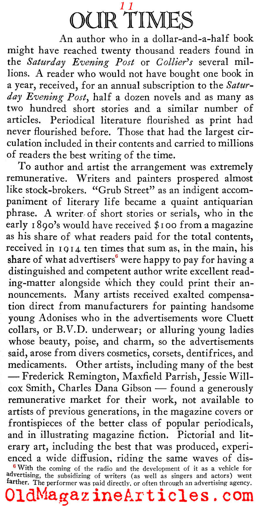 ''Art Finds A Patron'' (Our Times, 1936)