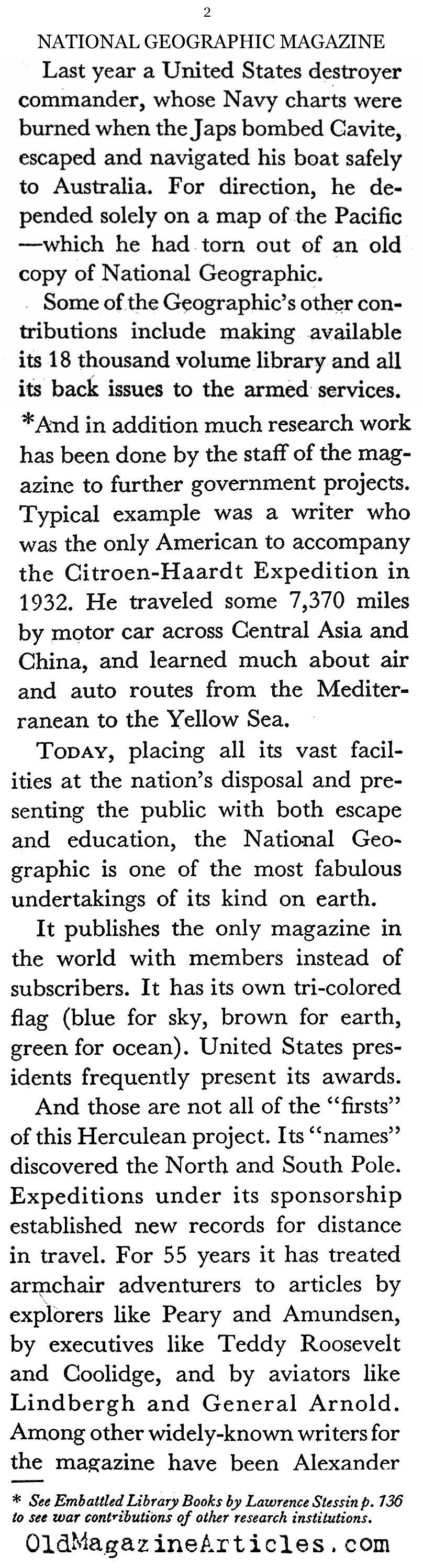 National Geographic Magazine (Coronet Magazine, 1943)