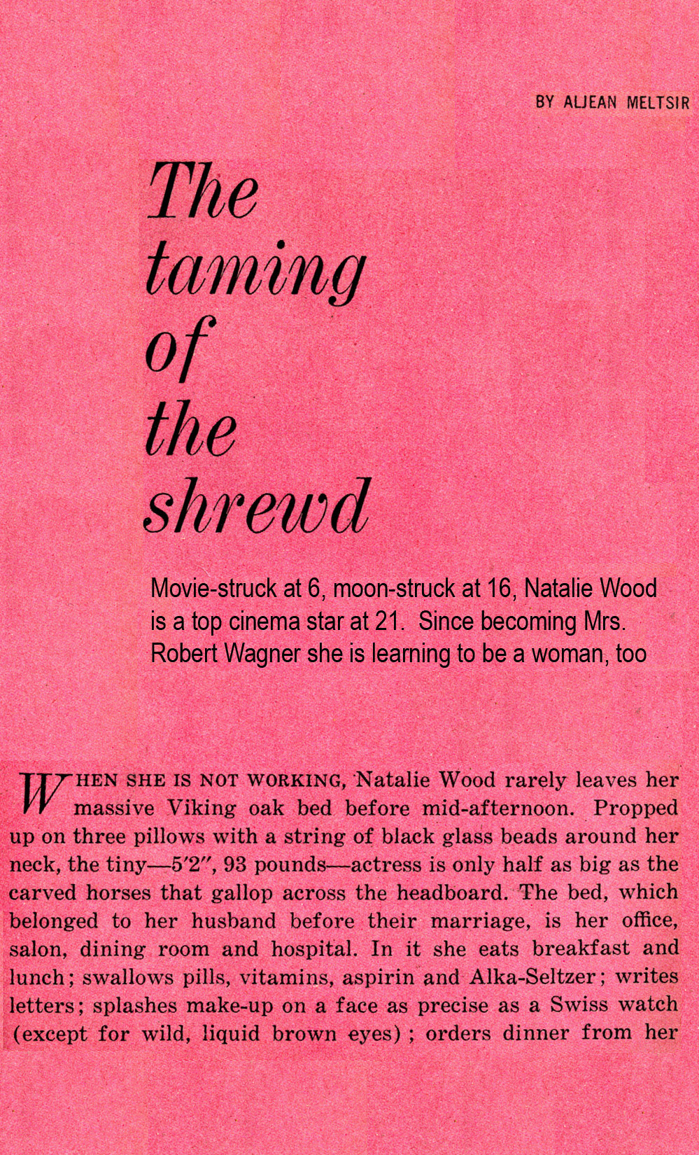 Natalie Wood (Coronet Magazine, 1960)