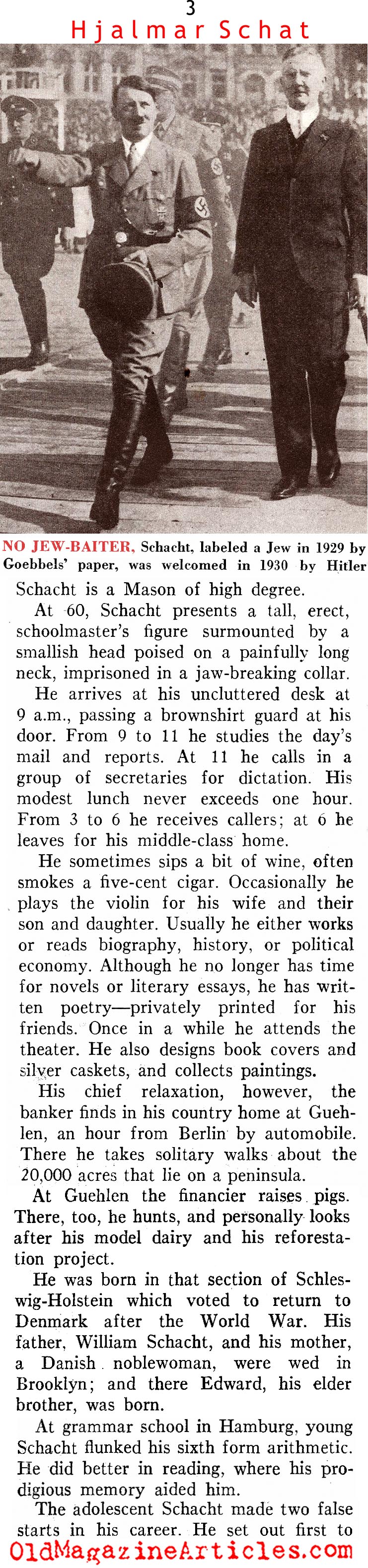 Hitler's Economist (Literary Digest, 1937)
