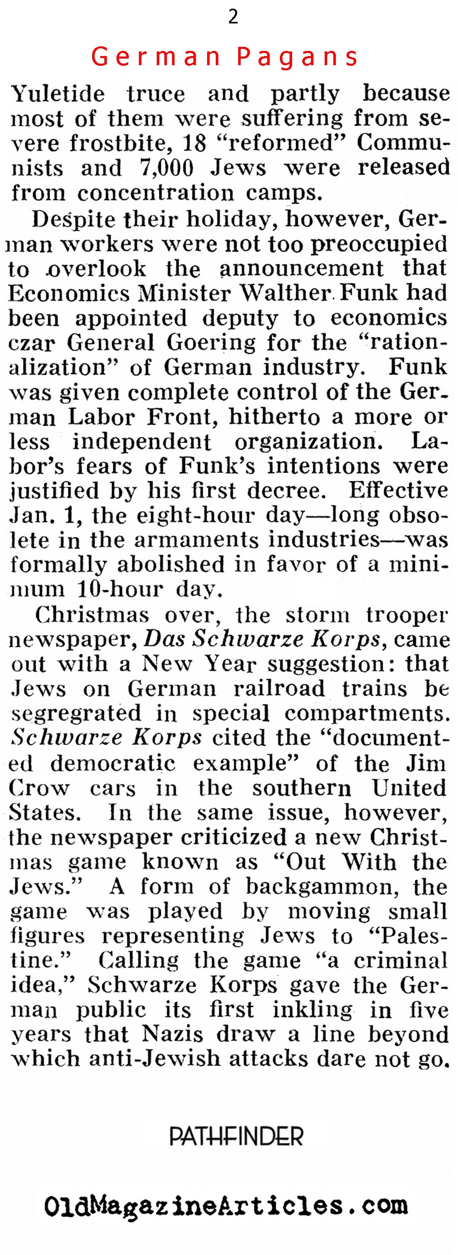 A Very Hitler Christmas (Pathfinder Magazine, 1939)