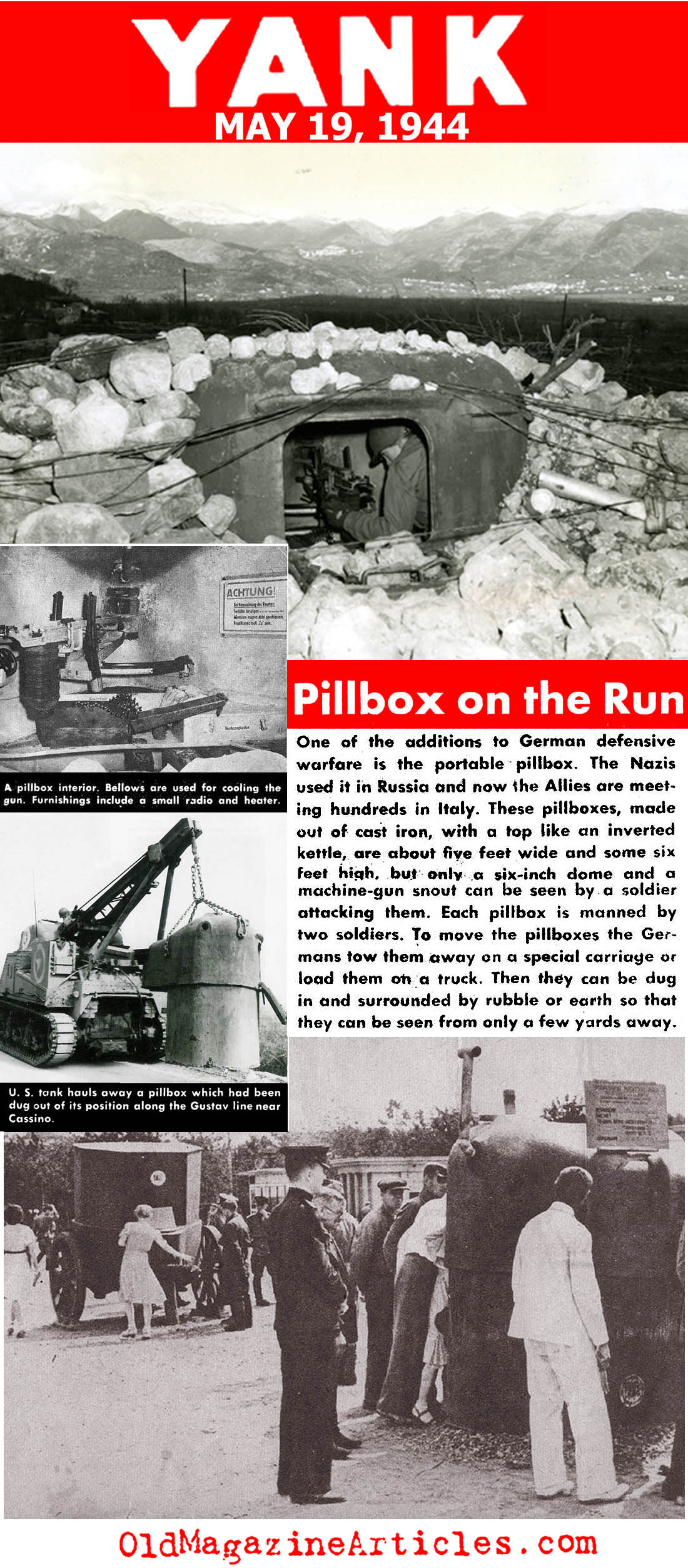 The German Portable Pillbox (Yank Magazine, 1944)
