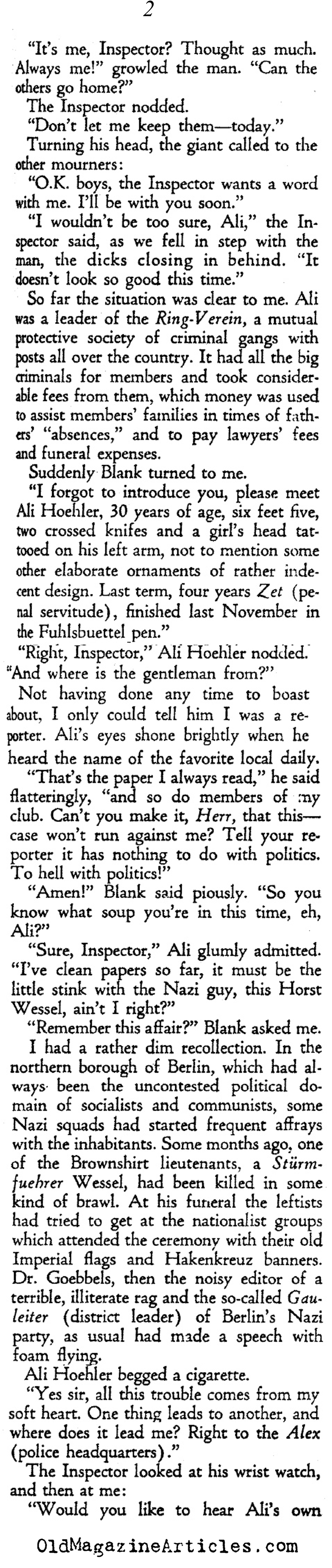 Horst Wessel: Nazi Martyr (Ken Magazine, 1939)