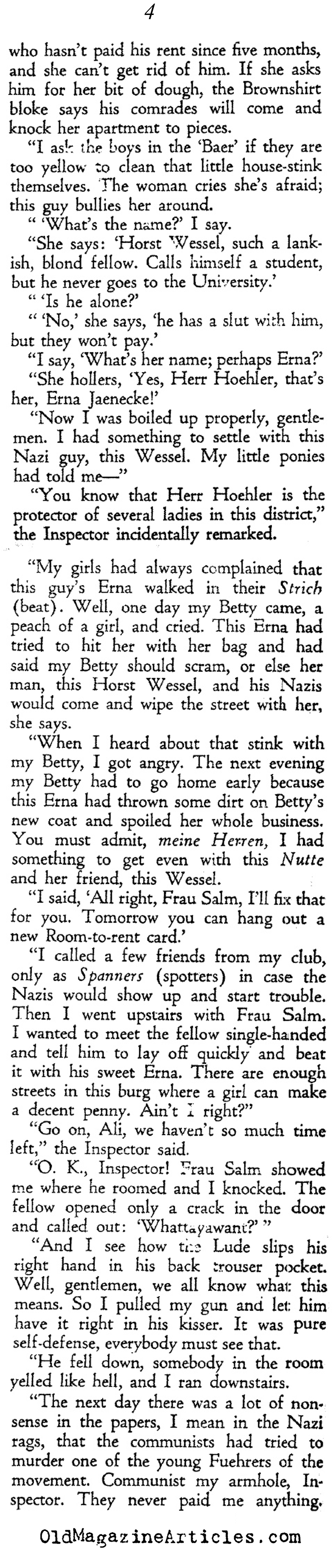 Horst Wessel: Nazi Martyr (Ken Magazine, 1939)