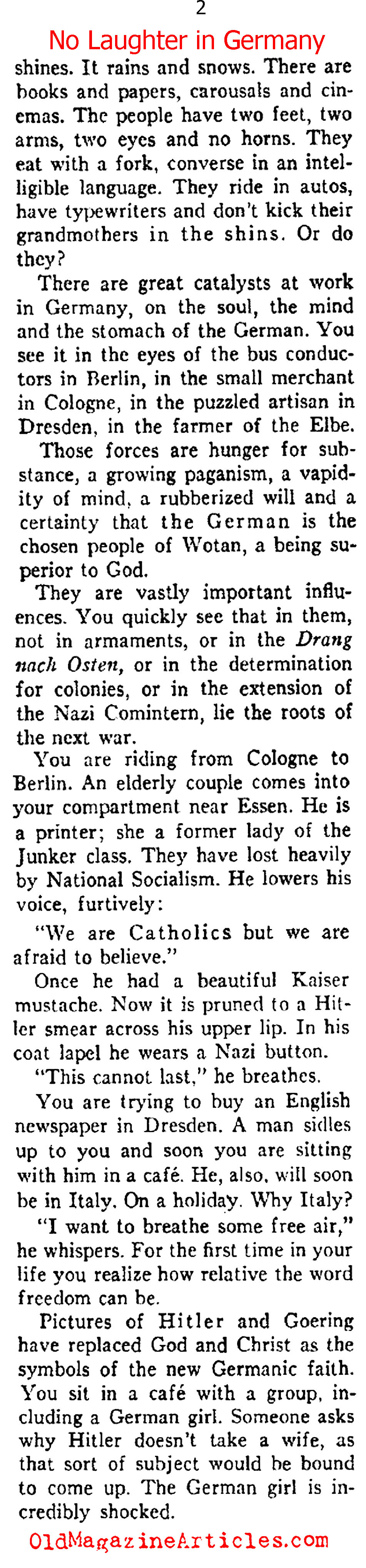 Gloom in Germany (Ken Magazine, 1938)