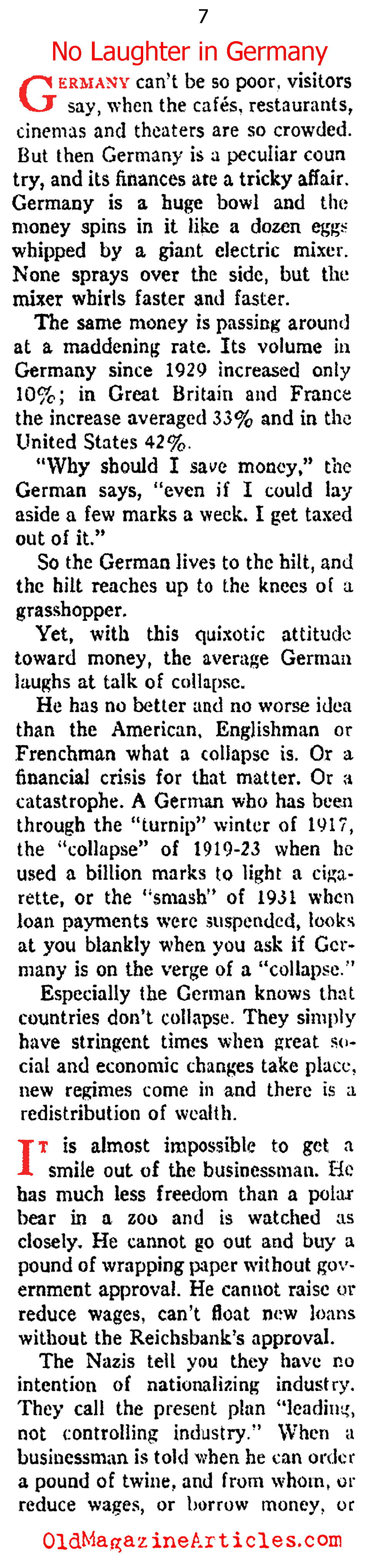 Gloom in Germany (Ken Magazine, 1938)