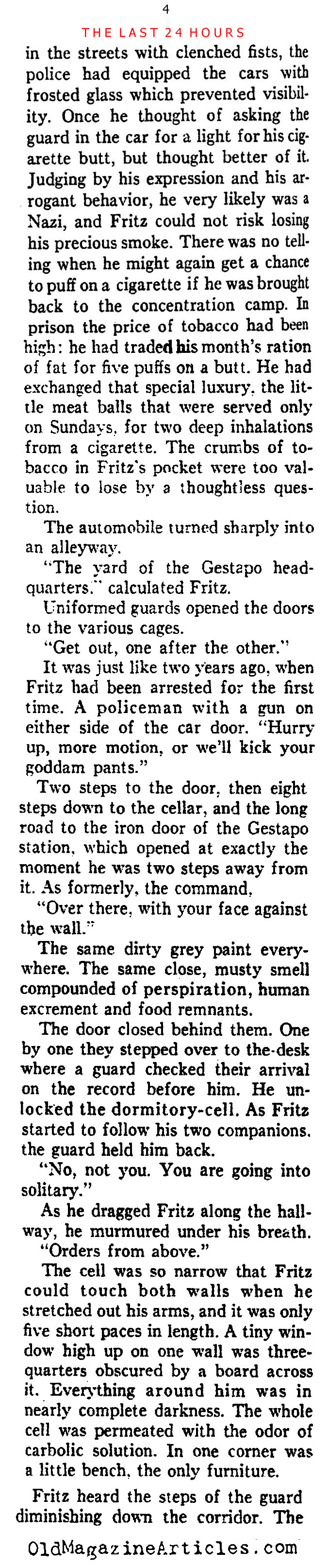 A German Dissident Recalls His Incarceration  (Ken Magazine, 1938)