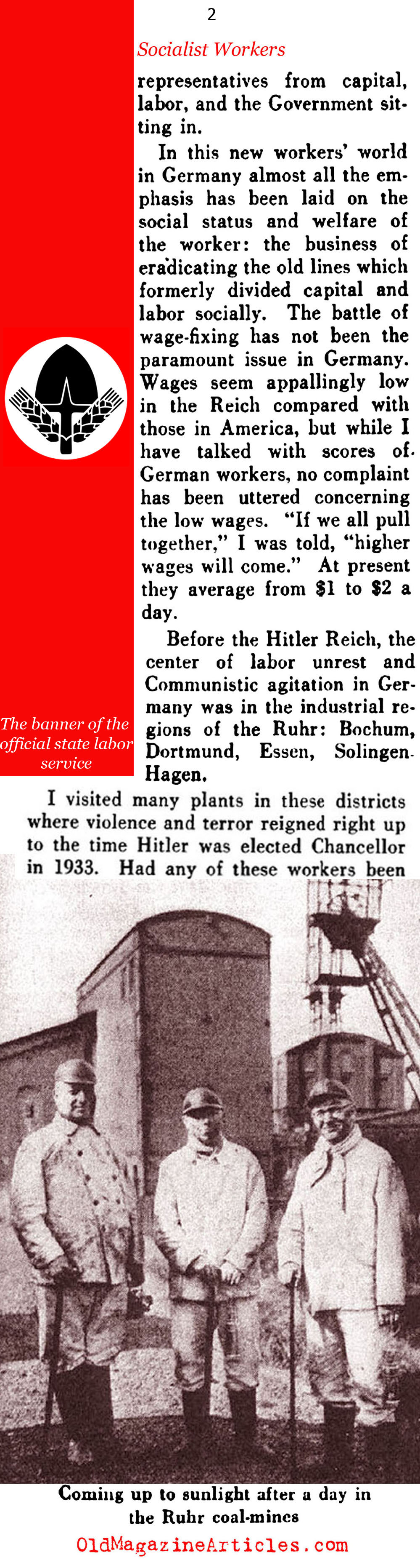 A Socialist Remedy for Nazi-Germany's Labor Questions (Literary Digest, 1935)