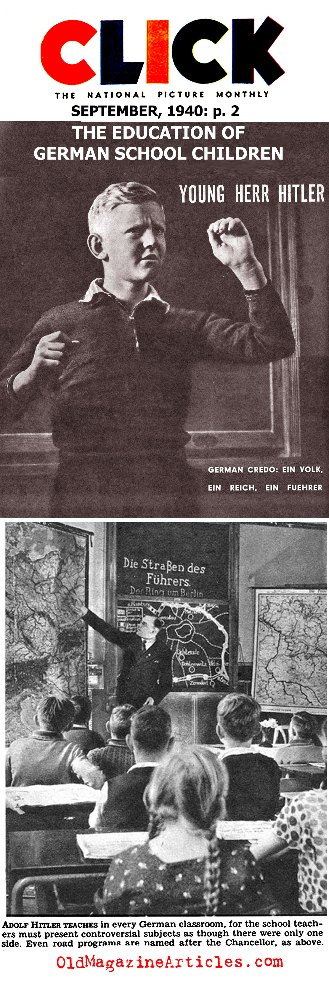The Nazi School System (Click Magazine, 1940)