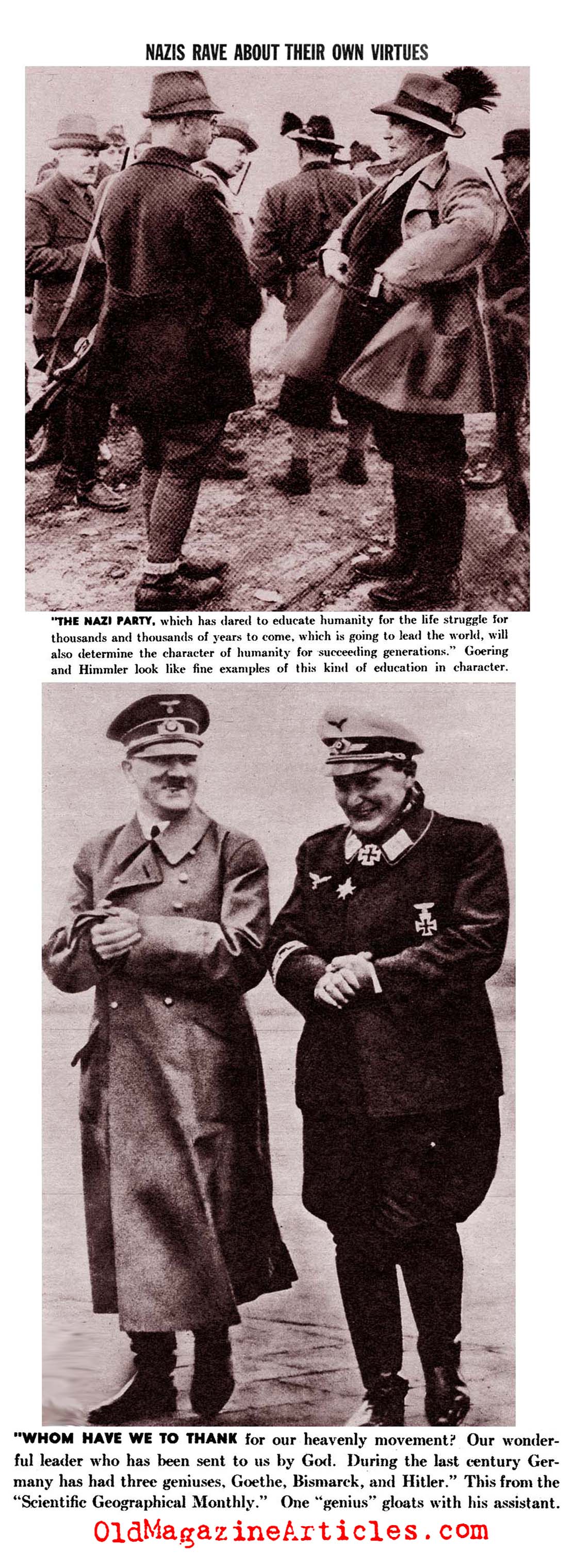 The Nazis Liked to  Flatter Themselves (Pic Magazine, 1943)