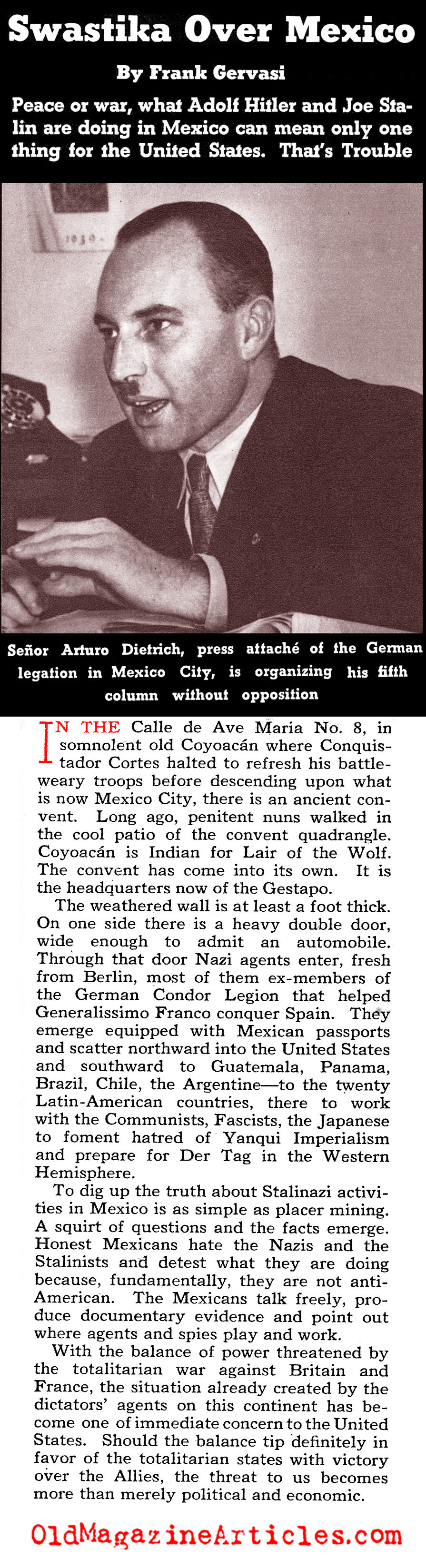 Hitler's Men in Mexico (Collier's Magazine, 1940)