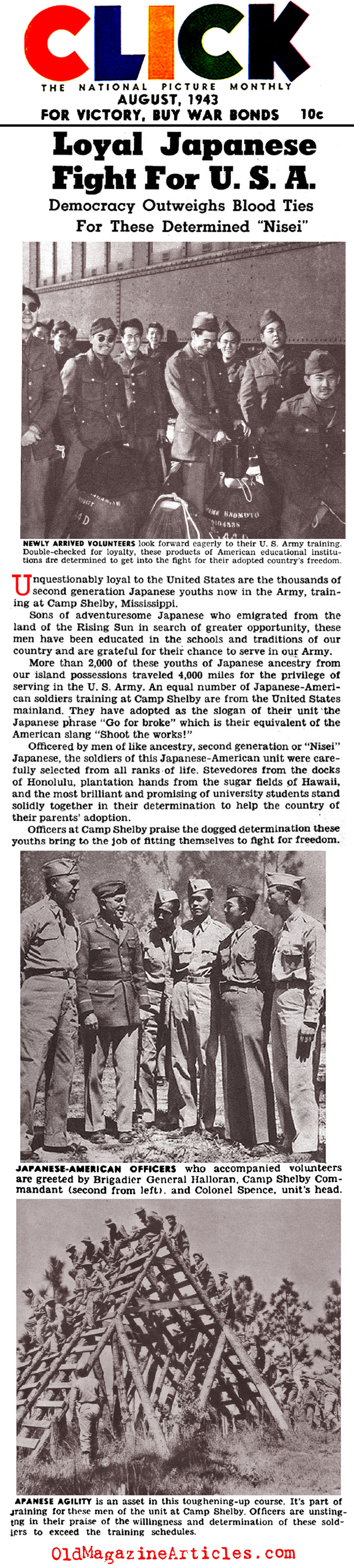 ''Loyal Japanese Fight for the U.S.A.'' (Click Magazine, 1943)