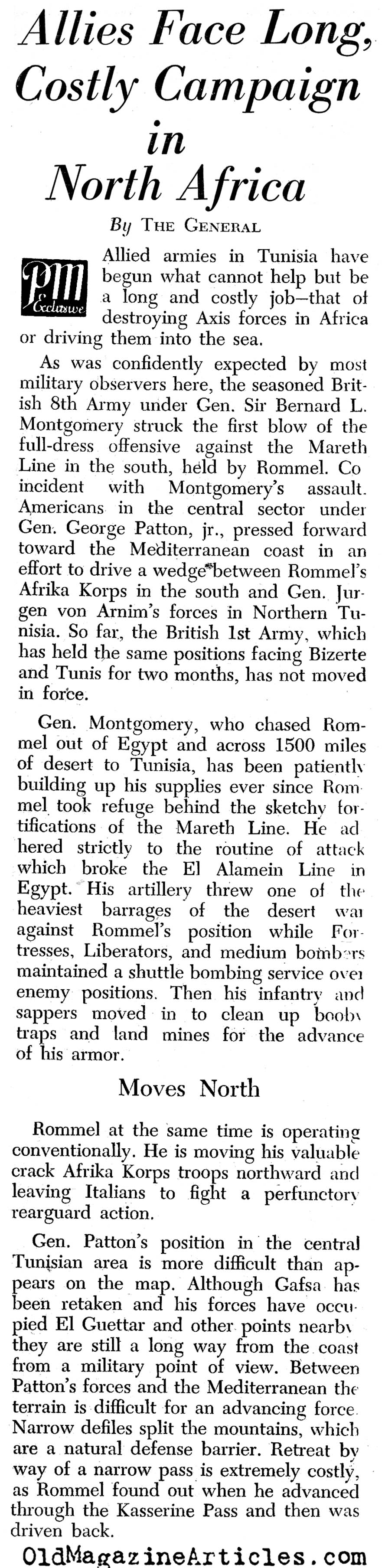 Allied Efforts in North Africa (PM Tabloid, 1943)