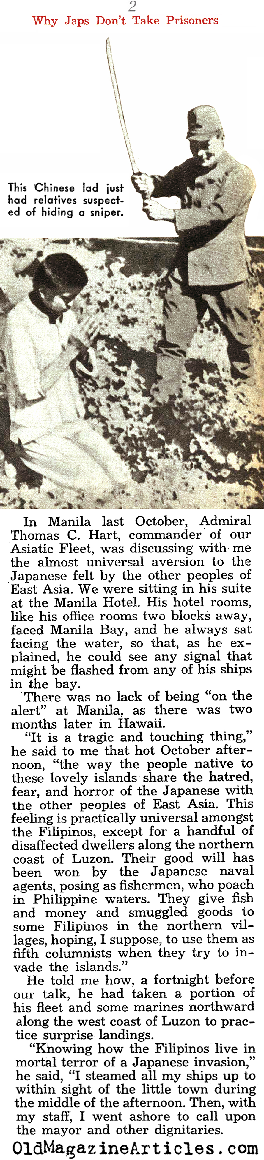 Why the Japanese Didn't take Prisoners (Liberty Magazine, 1942)