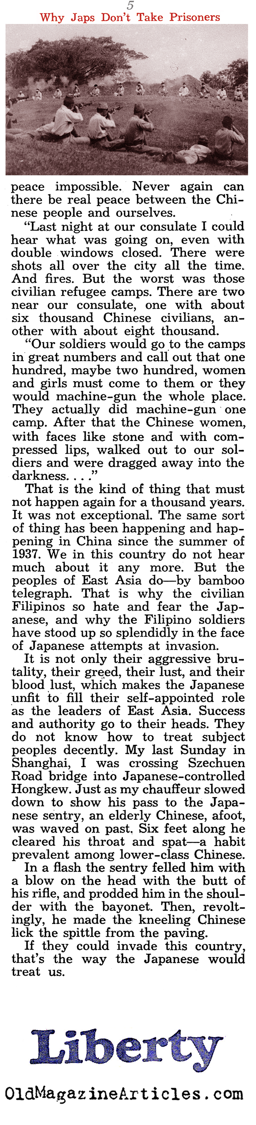 Why the Japanese Didn't take Prisoners (Liberty Magazine, 1942)