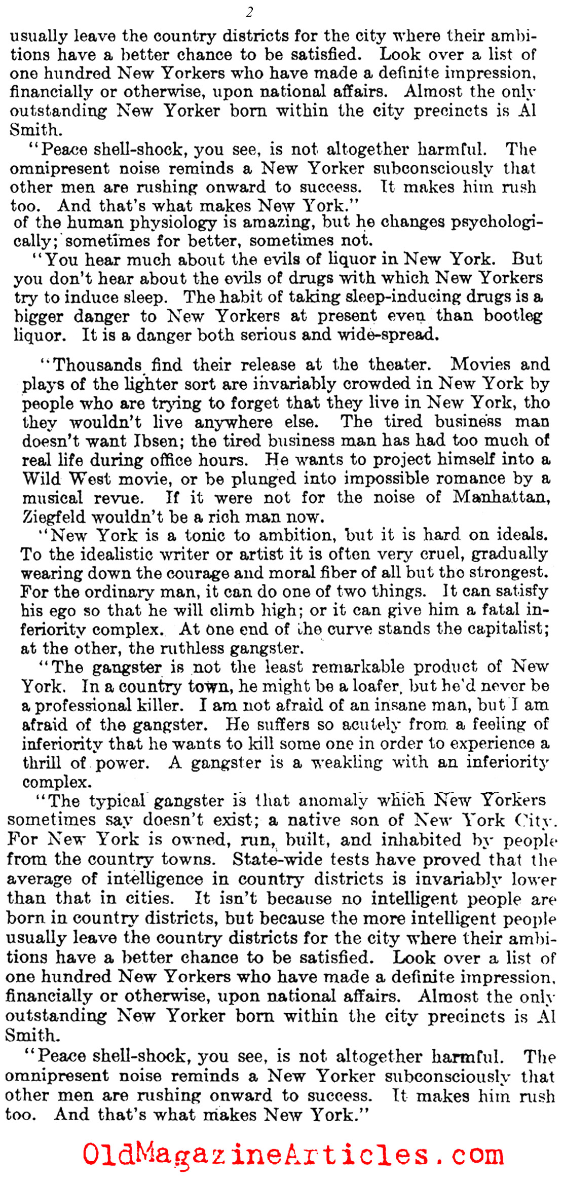 The Loud Noises of N.Y. (Literary Digest, 1929)