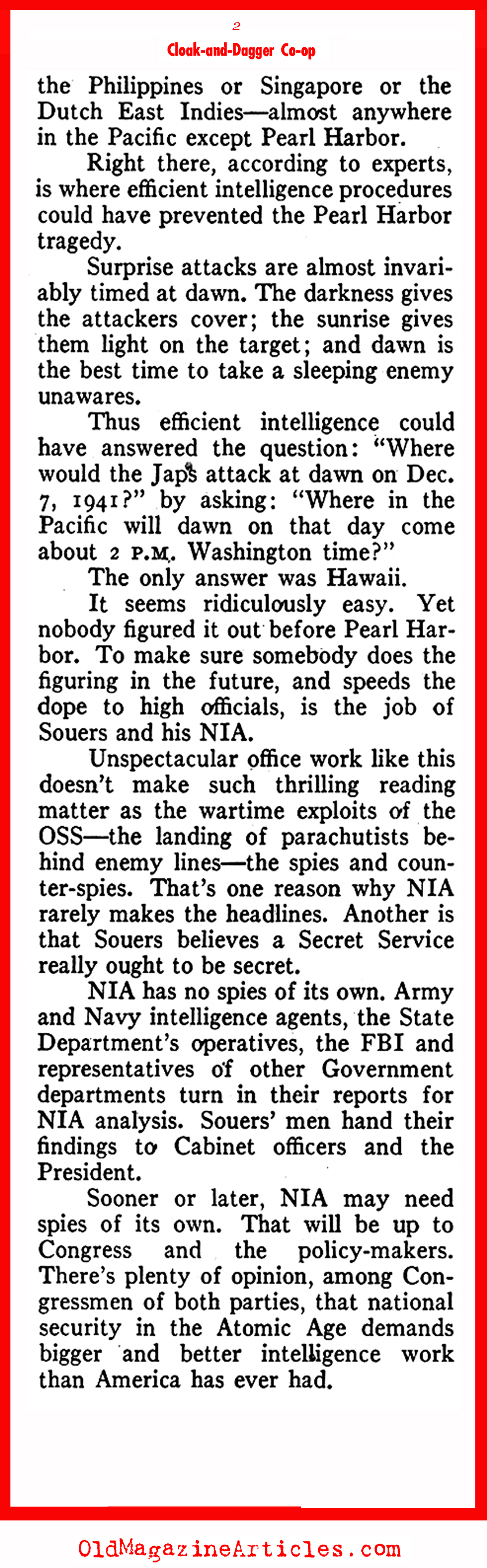''No More Pearl Harbors'' (Pathfinder Magazine, 1946)