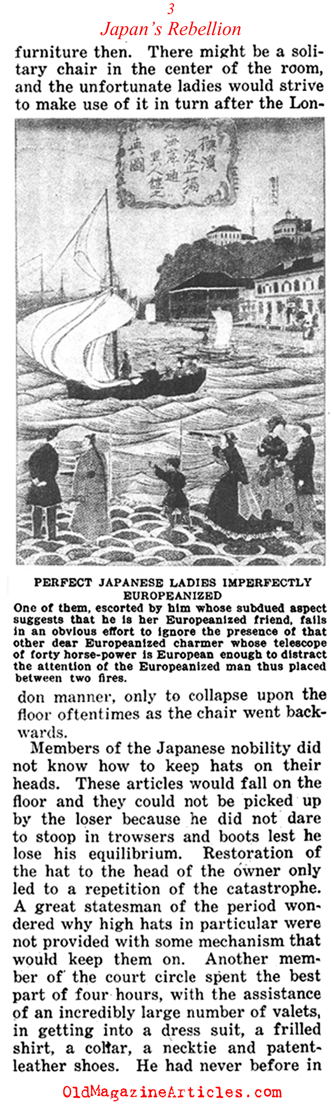 Japan's Rebellion Against  Western Fashions<BR> (Current Opinion Magazine, 1922)