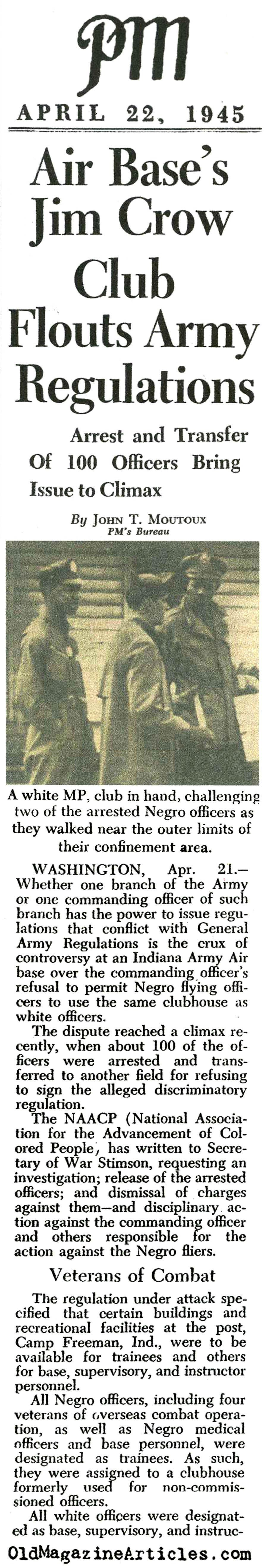 Jim Crow Officer Corps (PM Tabloid, 1945)