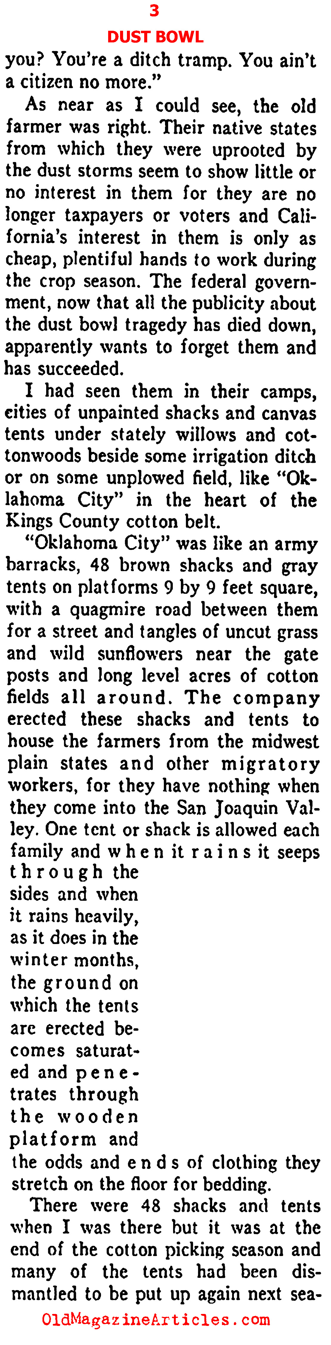 The 'Okies' and the Dust Bowl (Ken Magazine, 1938)