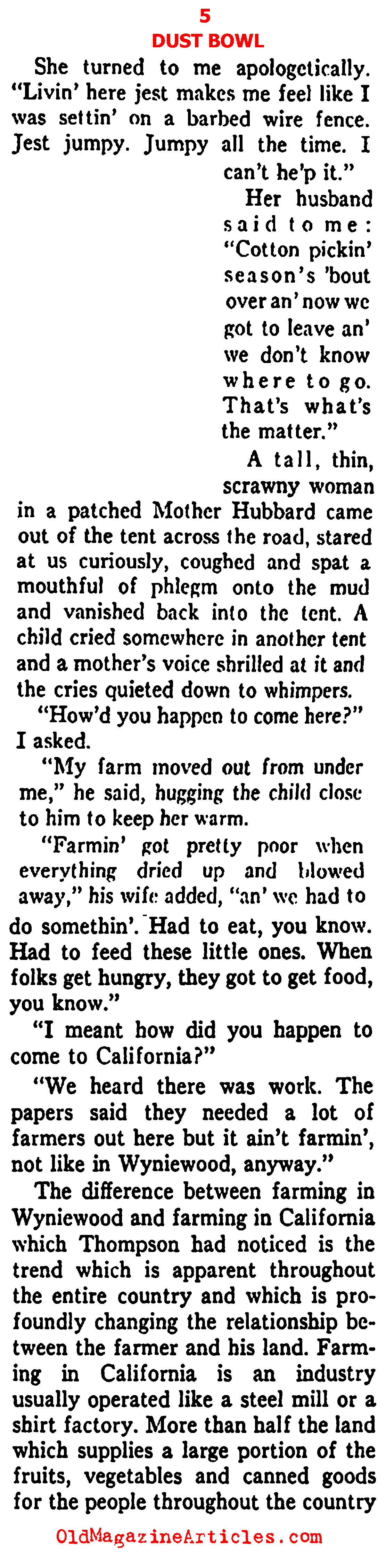 The Okies and the Dust Bowl (Ken Magazine, 1938)