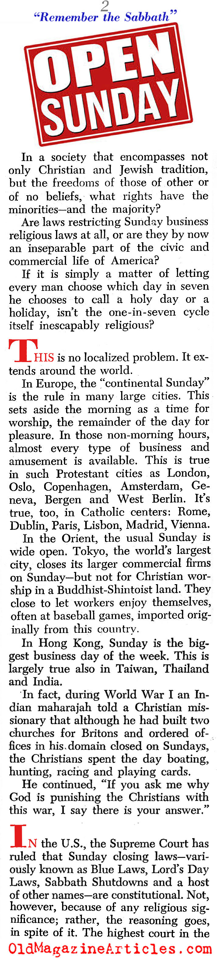 Sabbath Challenges (Christian Herald, 1963)