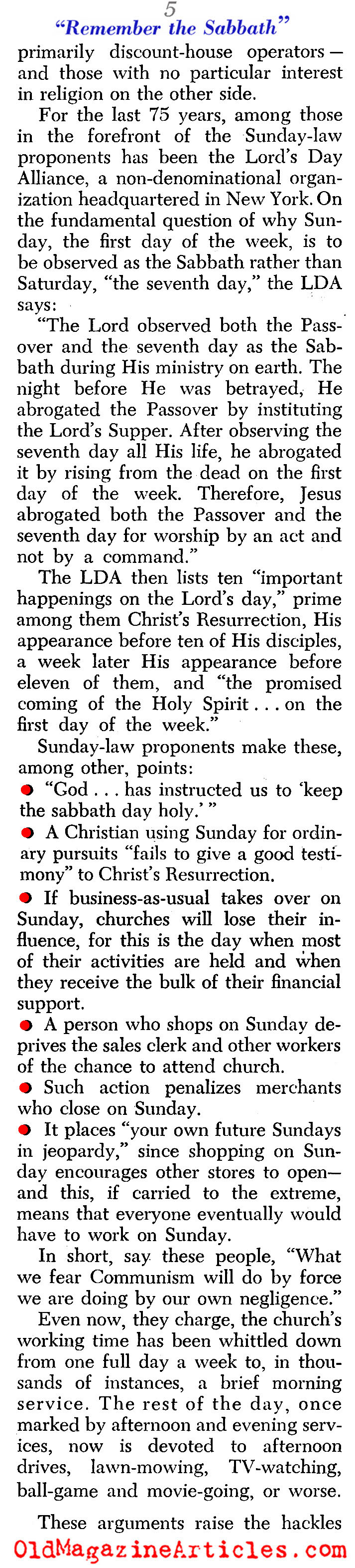 Sabbath Challenges (Christian Herald, 1963)